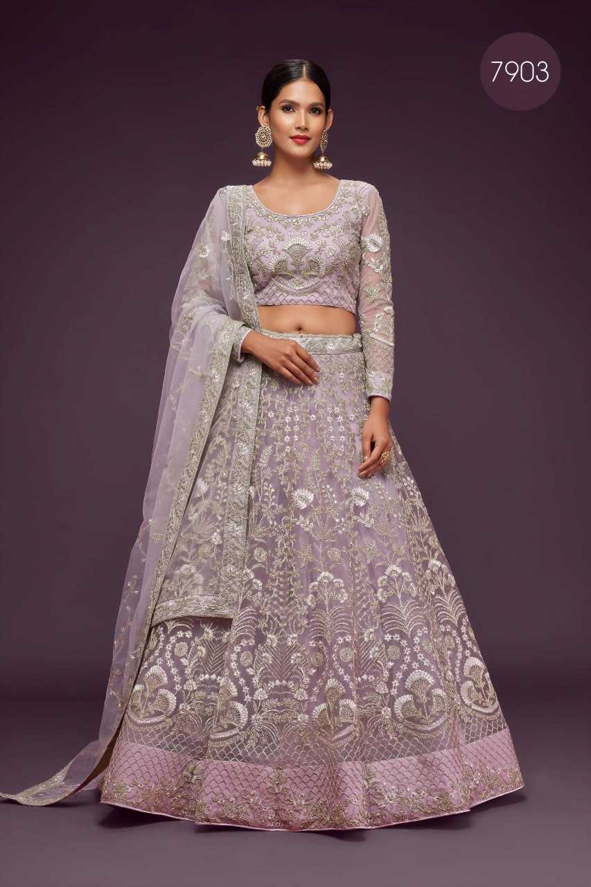 YNF Wholesale Soft Net Embroidered Lehenga  | Surat Manufacturer