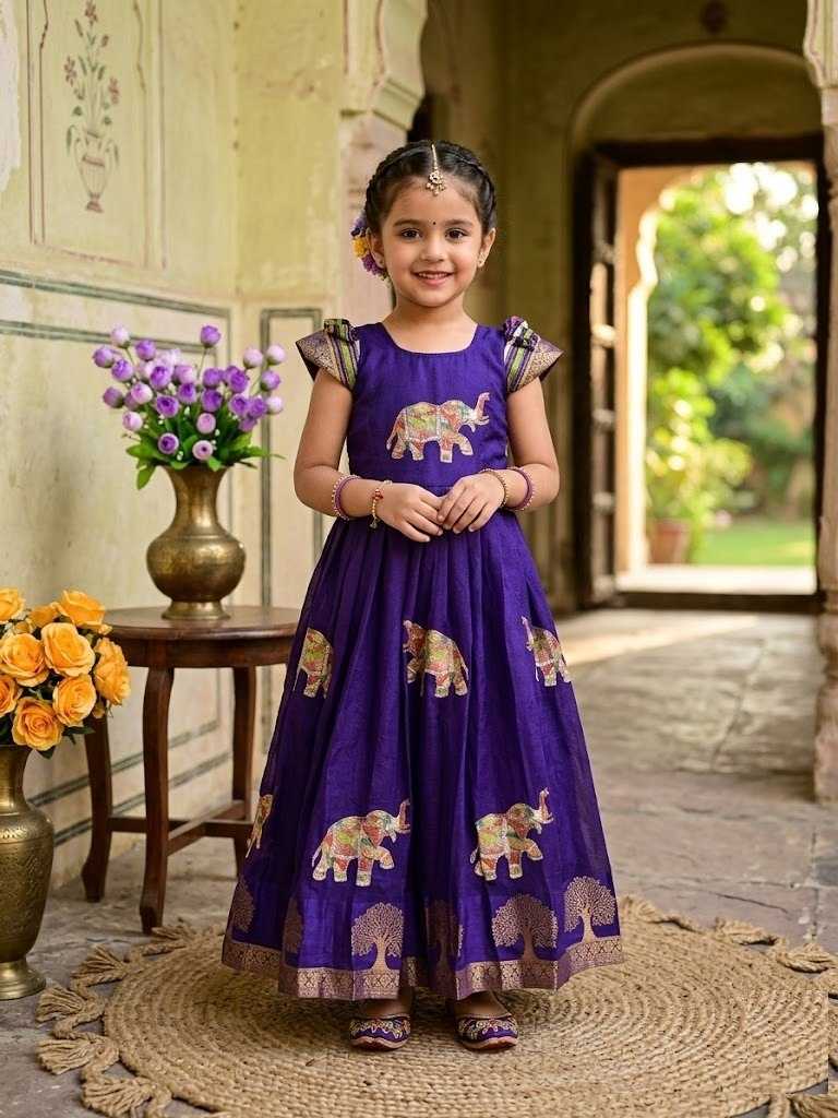 YNF Wholesale Cotton Kids Gown  | Surat Manufacturer