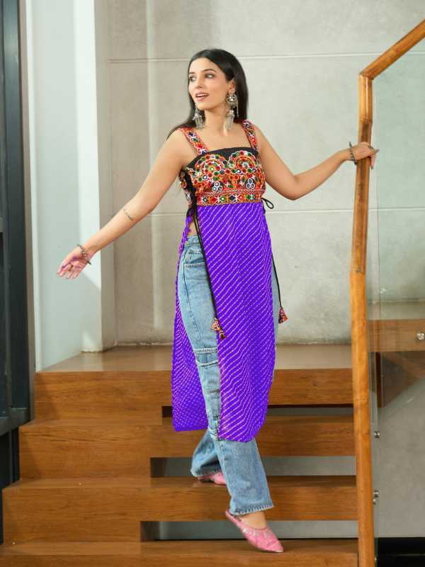 YNF Wholesale Georgette Mirror Work Kurti  | Surat Manufacturer