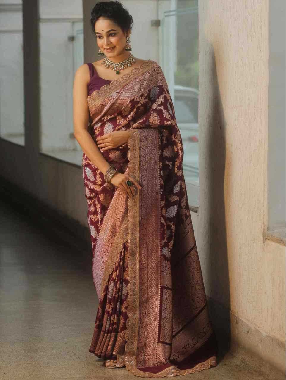 YNF Wholesale Katan Silk Banarasi Silk Sarees  | Surat Manufacturer