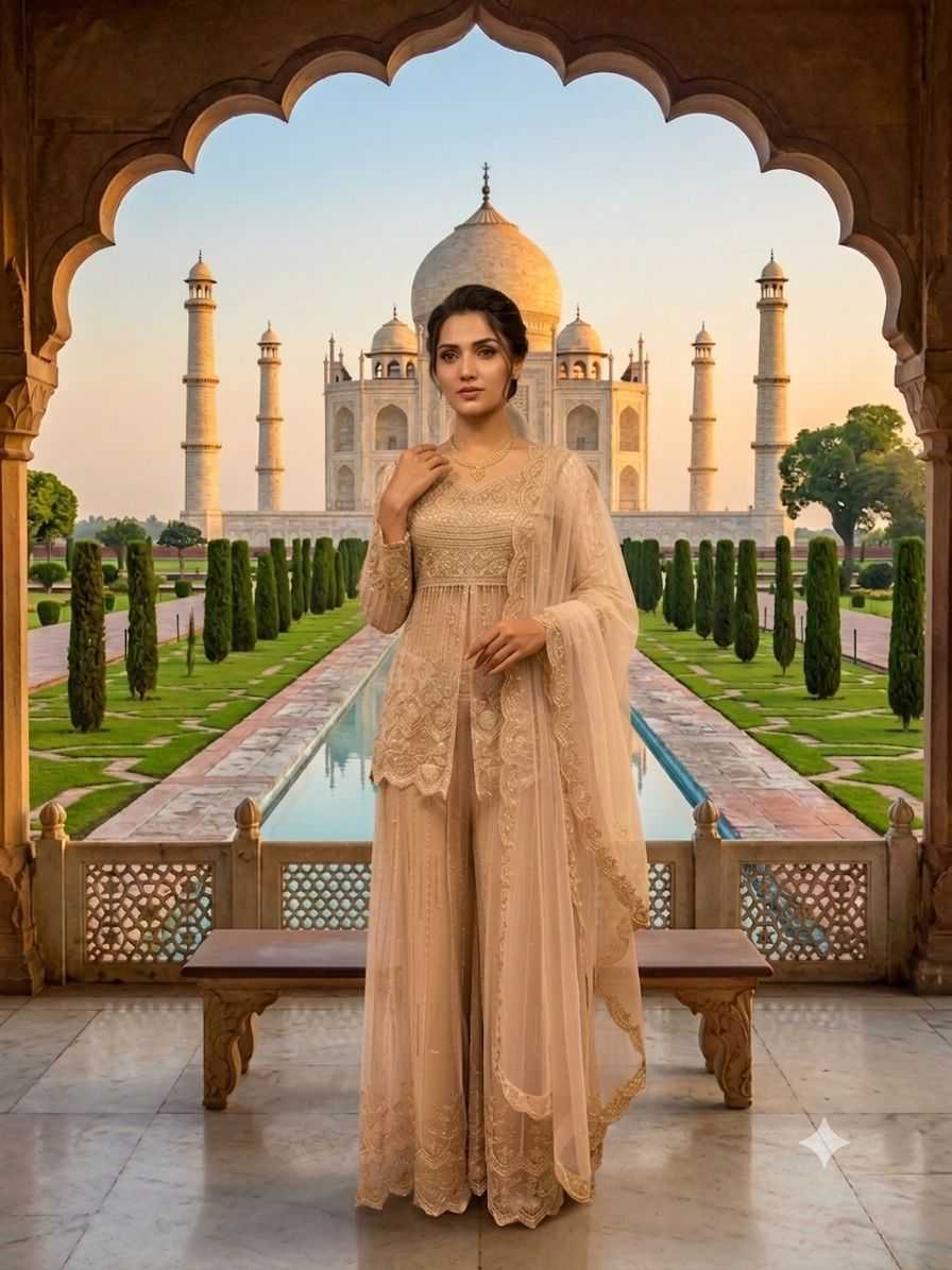 YNF Wholesale Butterfly Net Embroidery Suits  | Surat Manufacturer