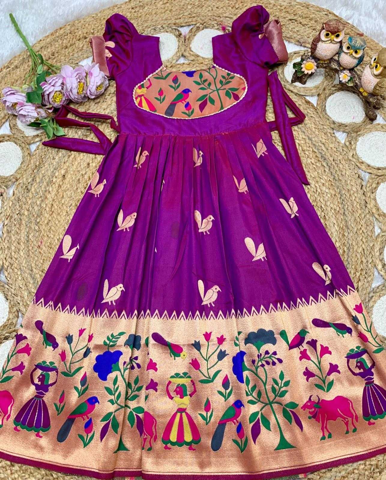 YNF Wholesale Soft Silk Kids Gown  | Surat Manufacturer