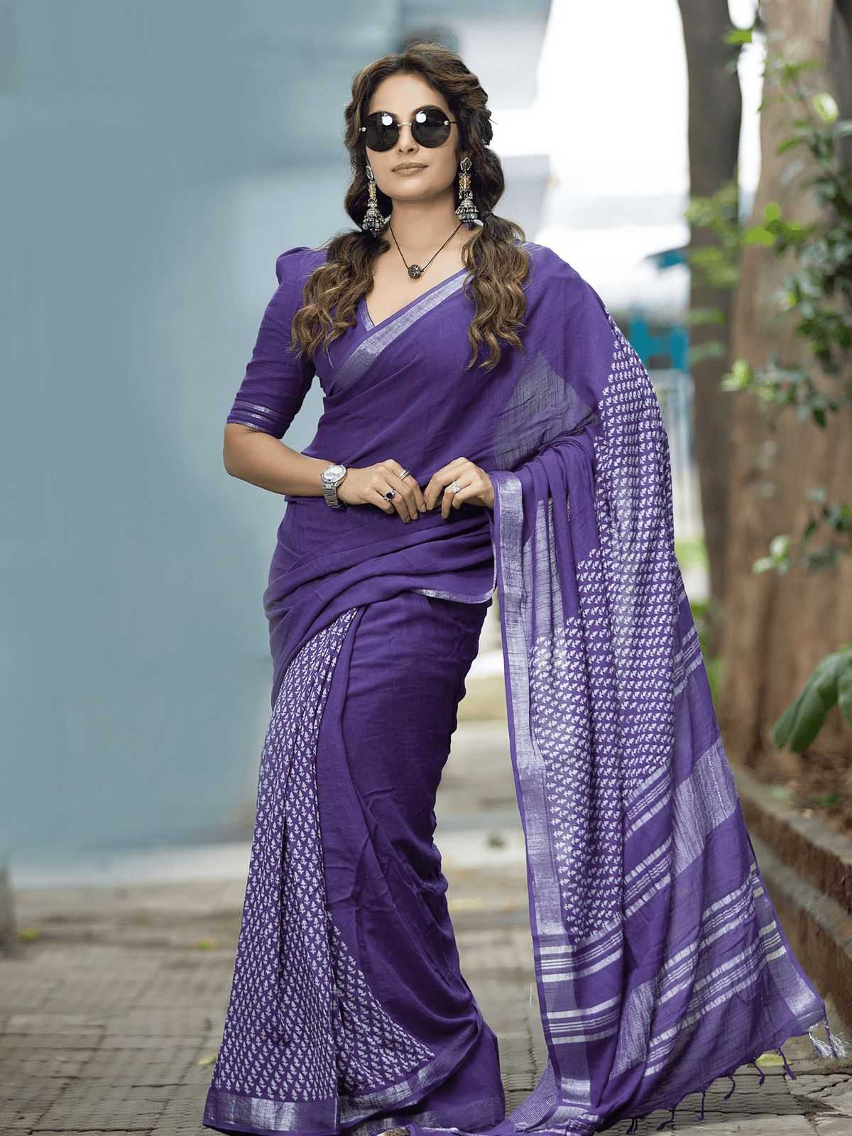 YNF Wholesale Linen Fancy Sarees  | Surat Manufacturer