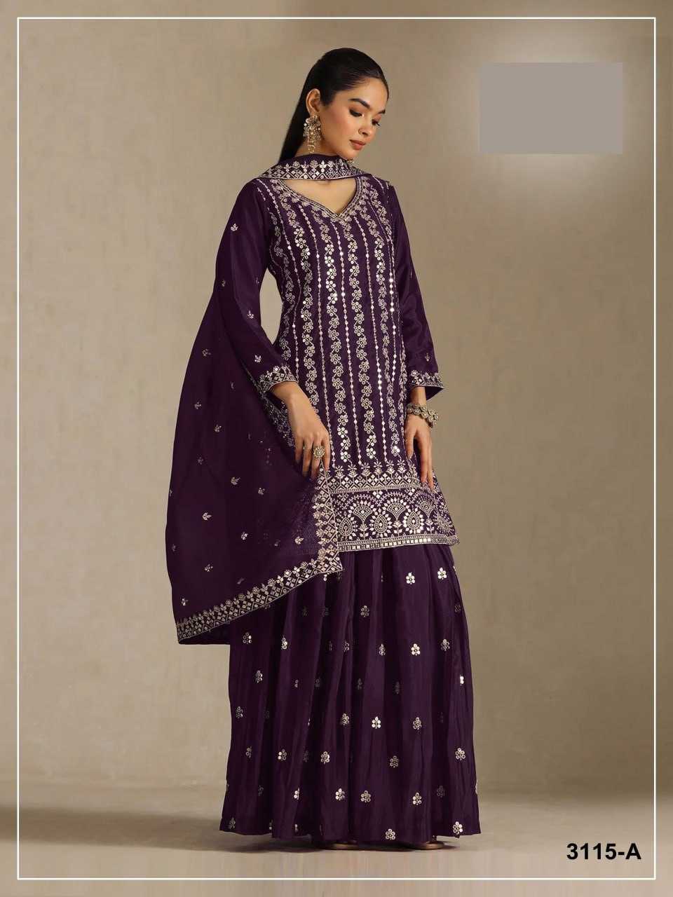 YNF Wholesale Chinon Printed Suits  | Surat Manufacturer