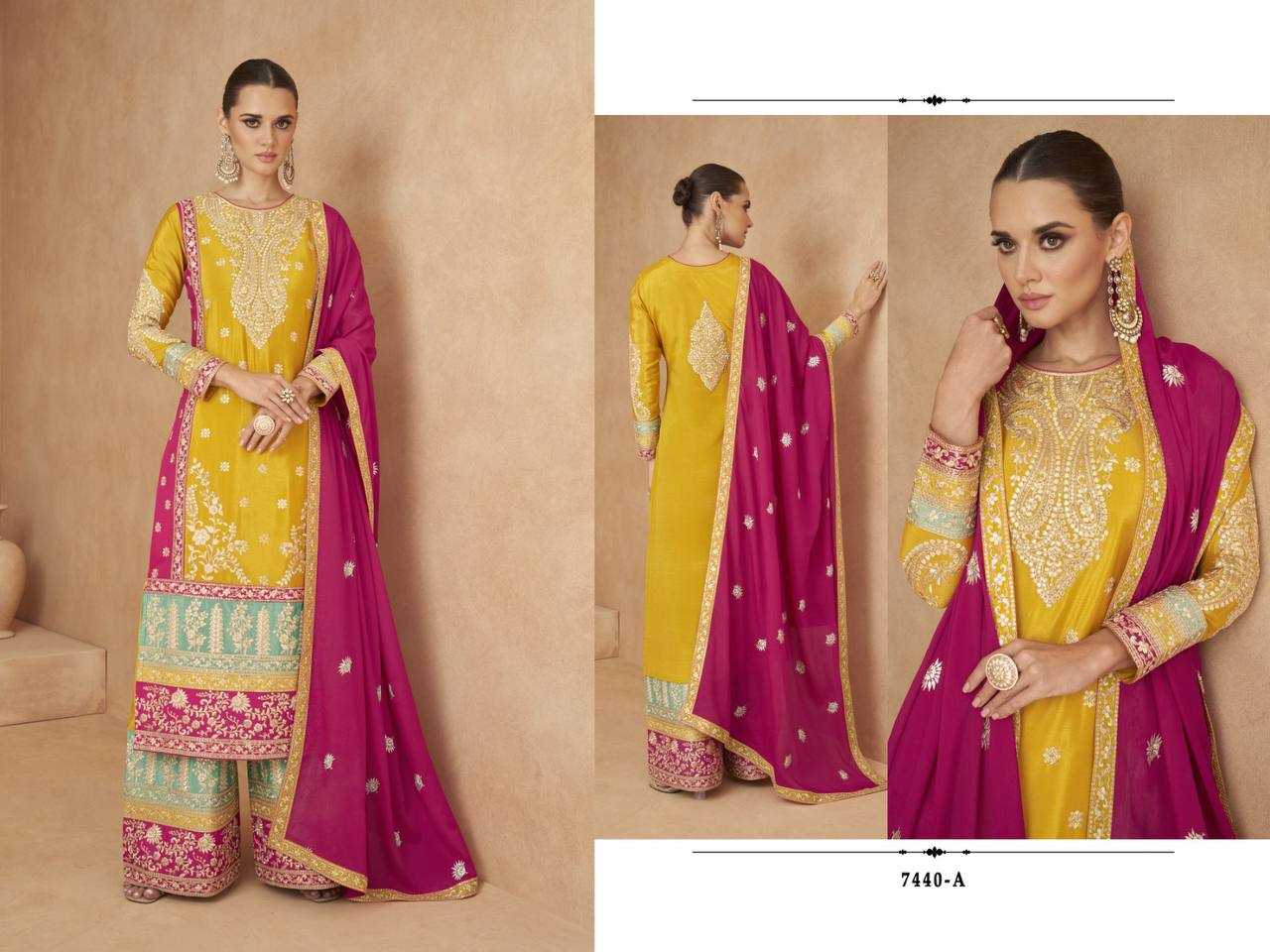 YNF Wholesale Chinon Silk Embroidery Suits  | Surat Manufacturer