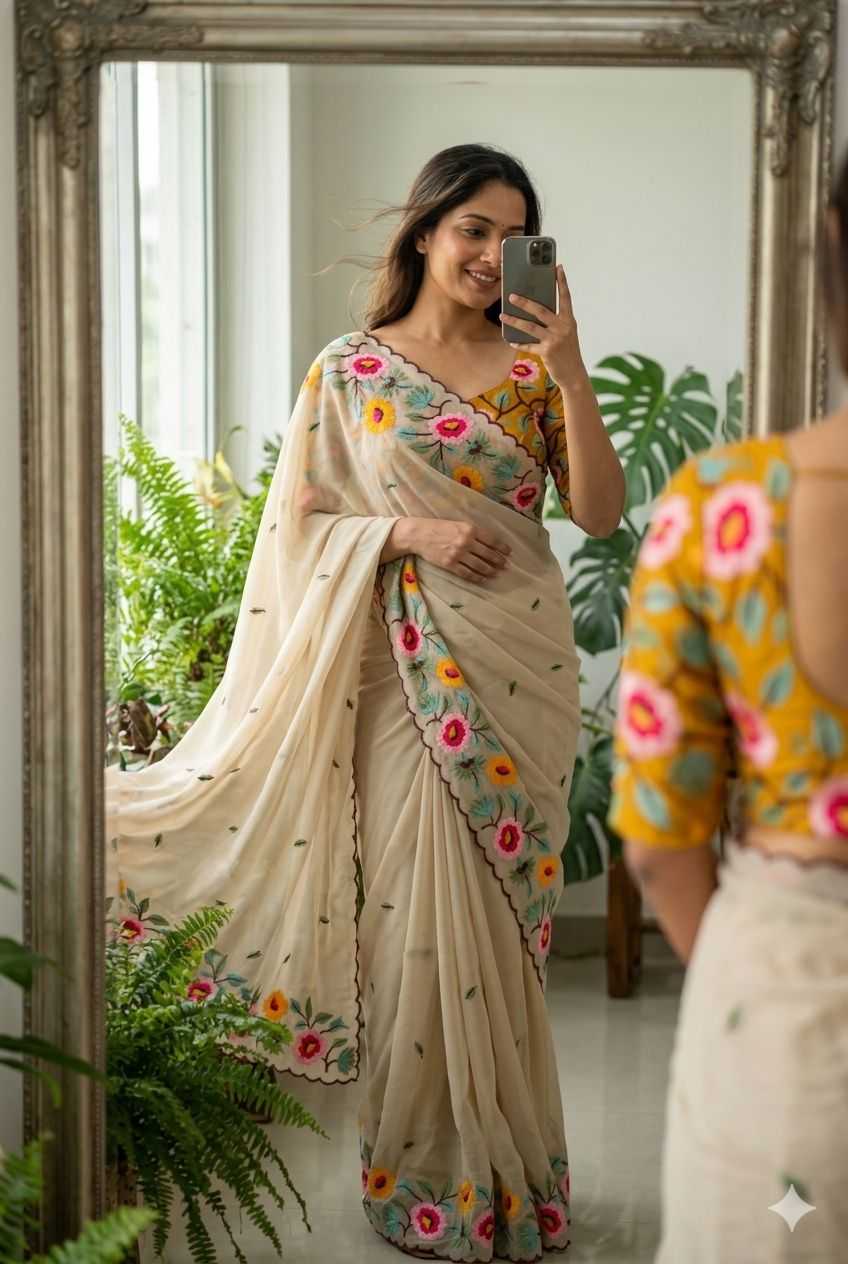 YNF Wholesale Georgette Designer Sarees  | Surat Manufacturer