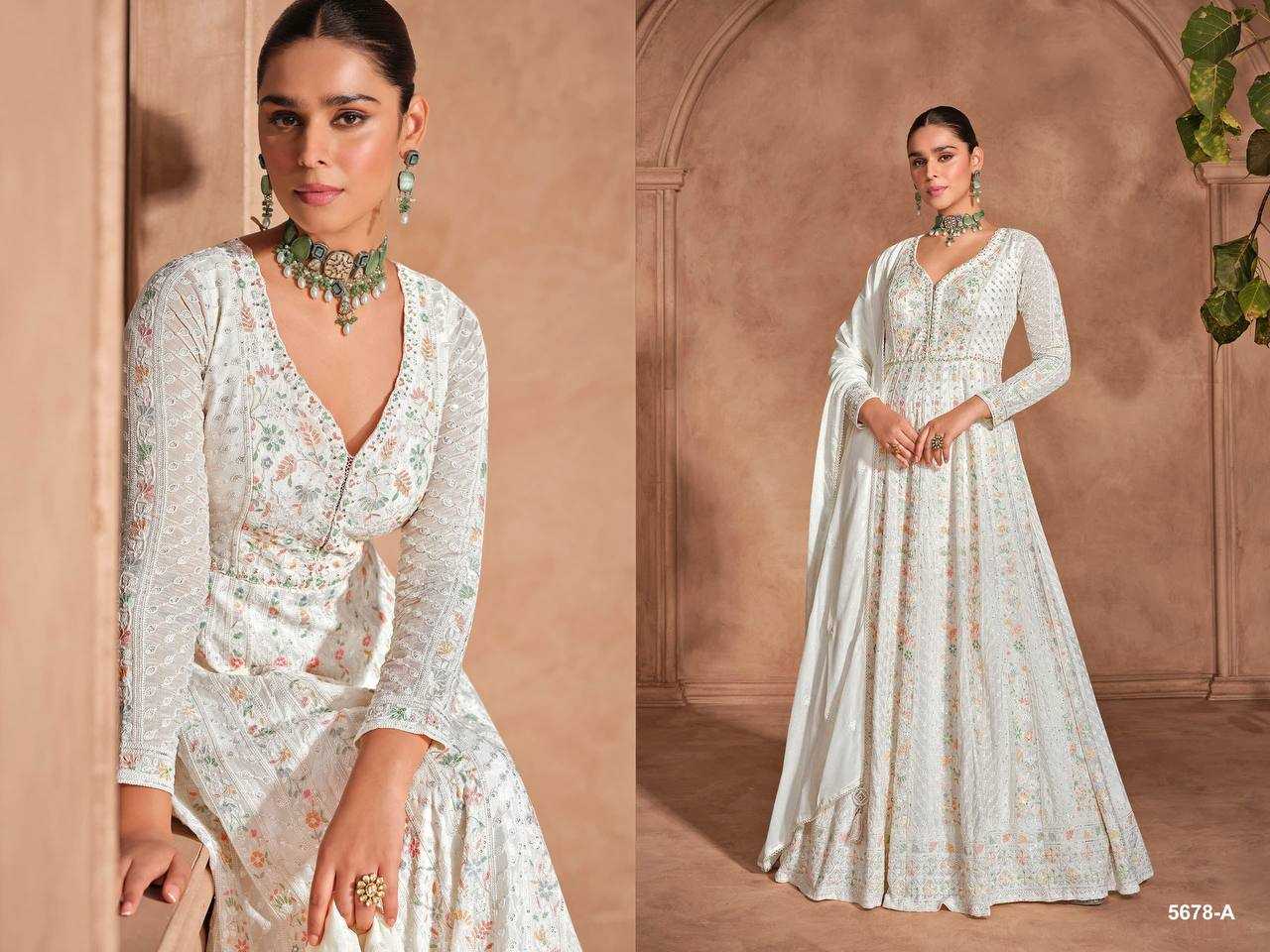 YNF Wholesale Chinon Party Gowns  | Surat Manufacturer