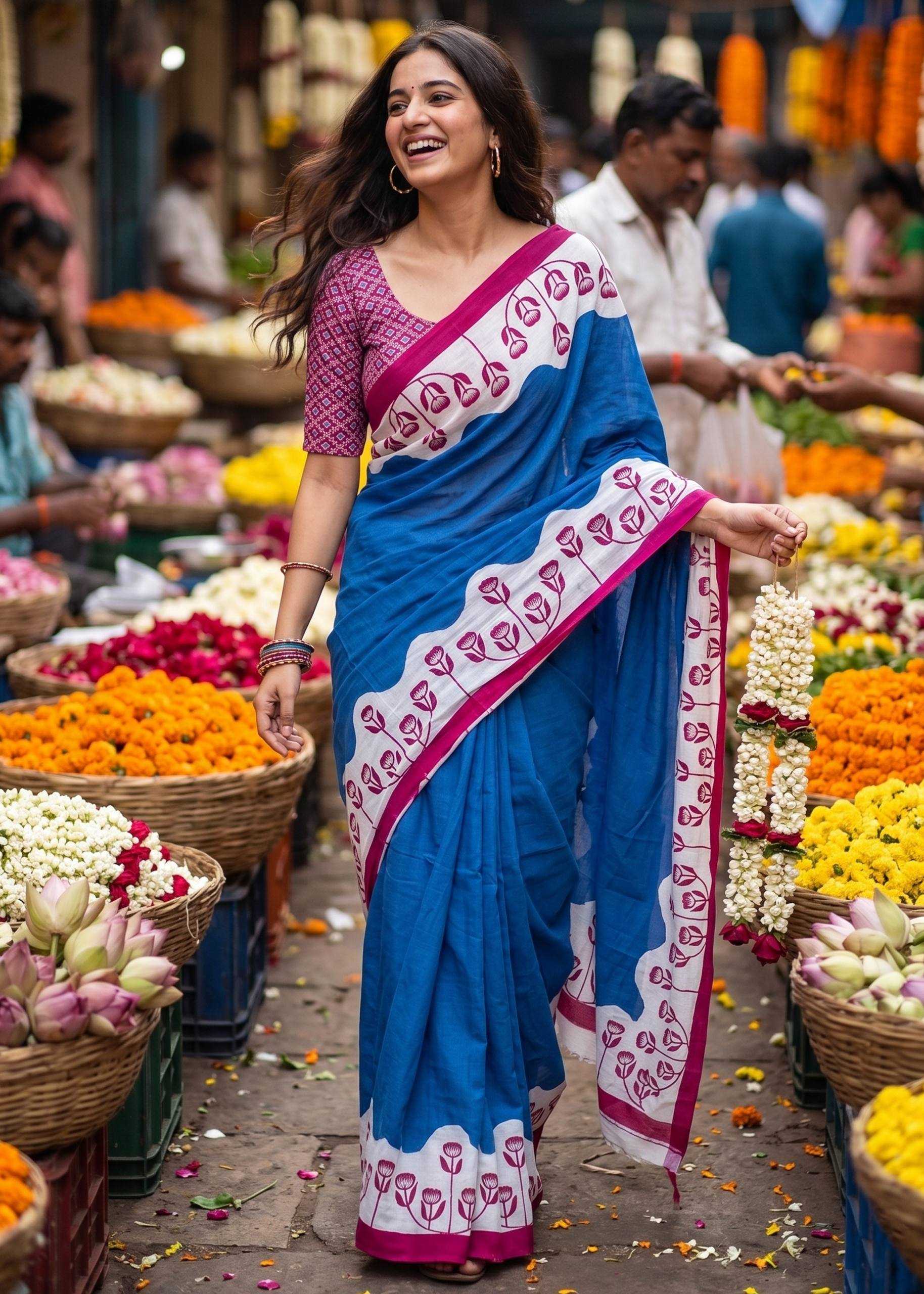 YNF Wholesale Cotton Printed Sarees  | Surat Manufacturer
