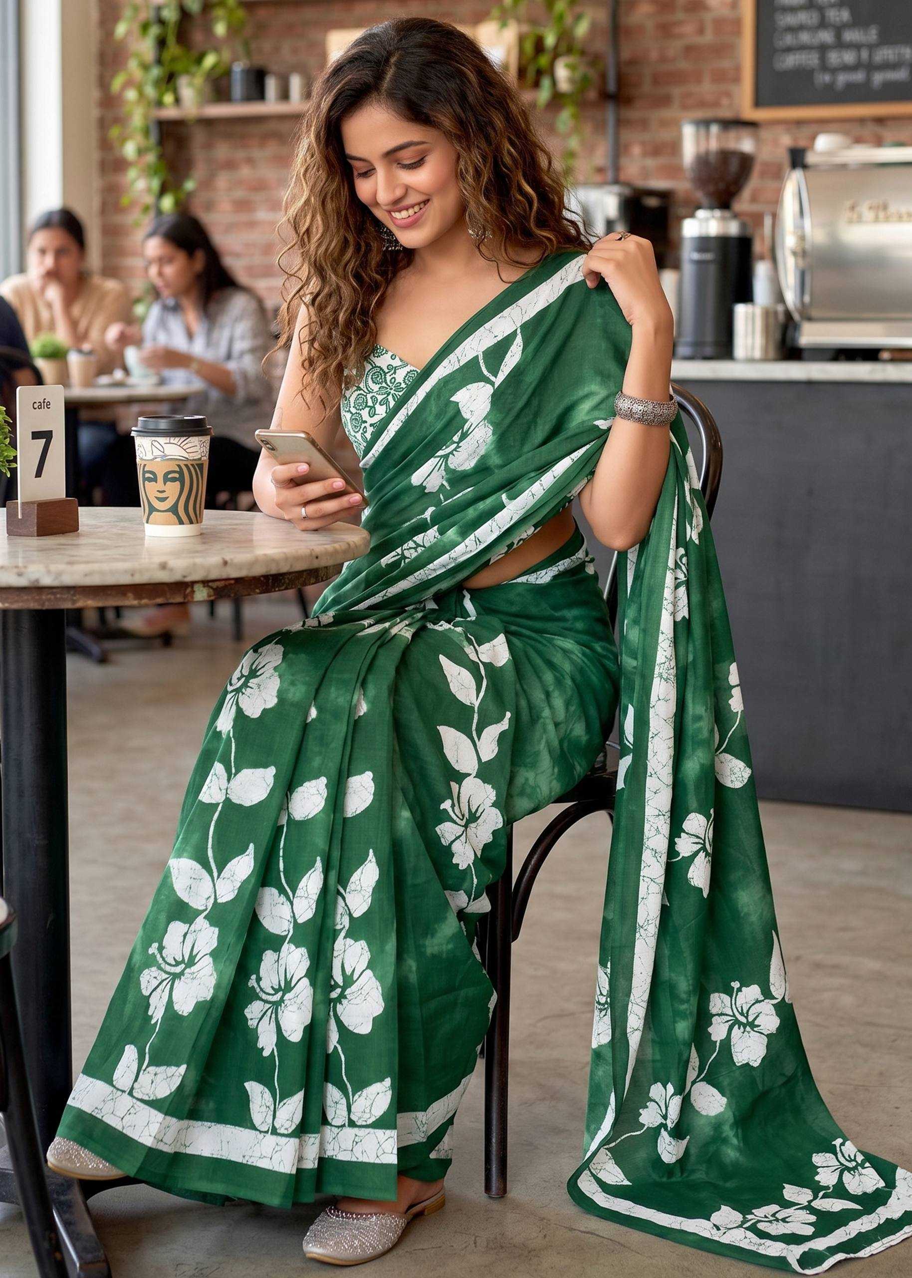 YNF Wholesale Cotton Printed Sarees  | Surat Manufacturer
