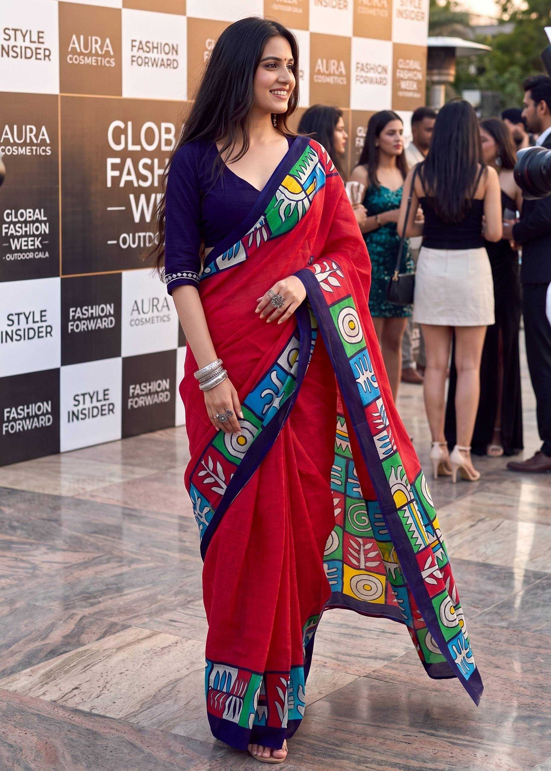 YNF Wholesale Pure Cotton Designer Sarees  | Surat Manufacturer