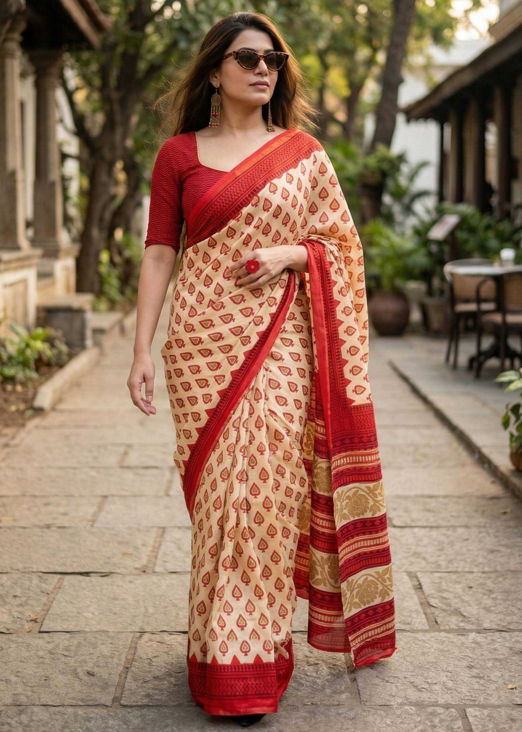 YNF Wholesale Pure Cotton Designer Sarees  | Surat Manufacturer