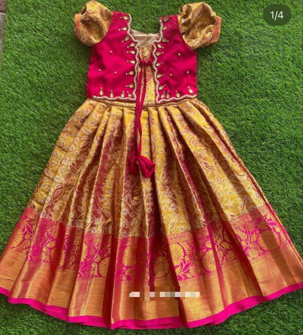 YNF Wholesale Soft Silk Kids Gown  | Surat Manufacturer