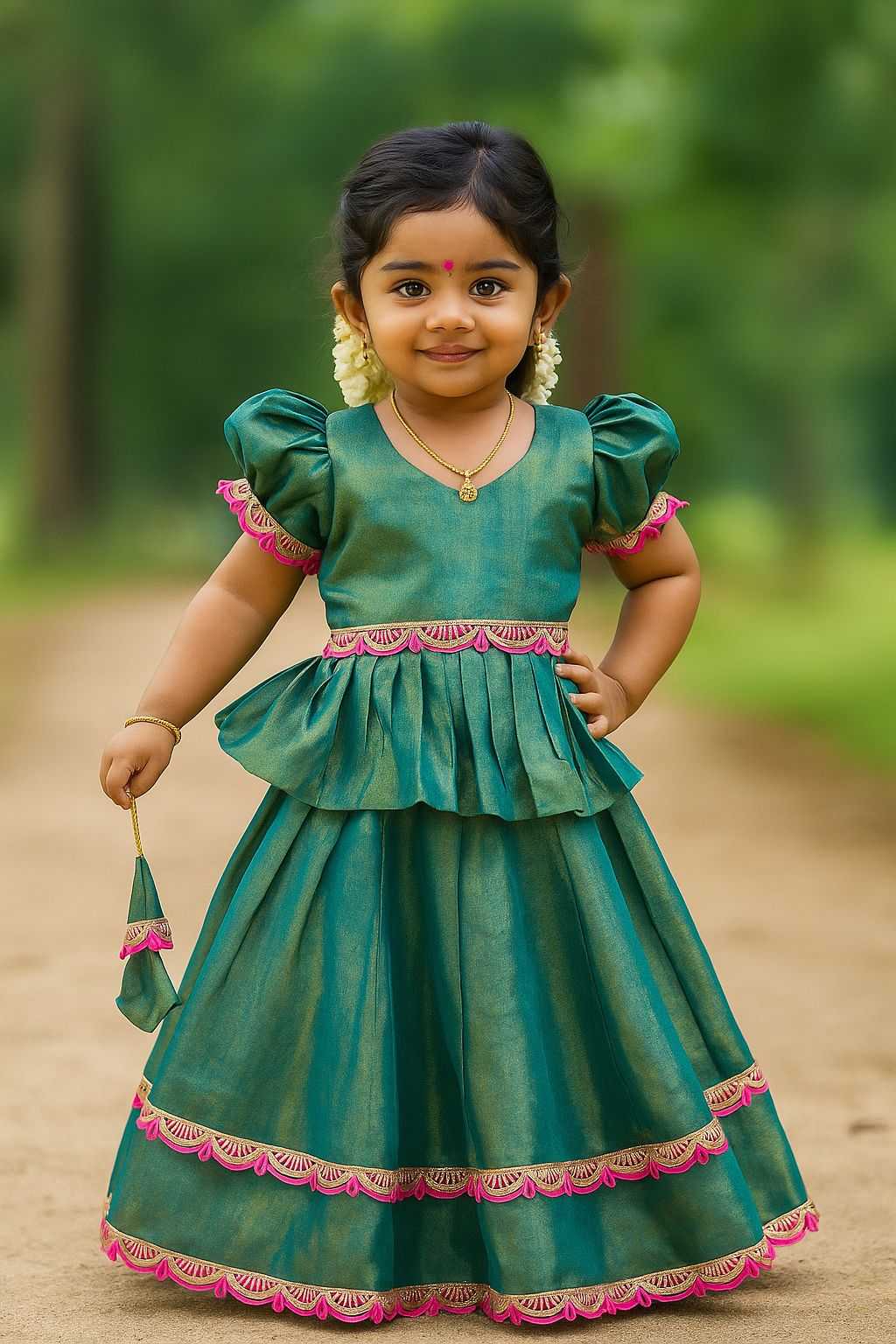 YNF Wholesale Soft Silk Kids Lehenga  | Surat Manufacturer