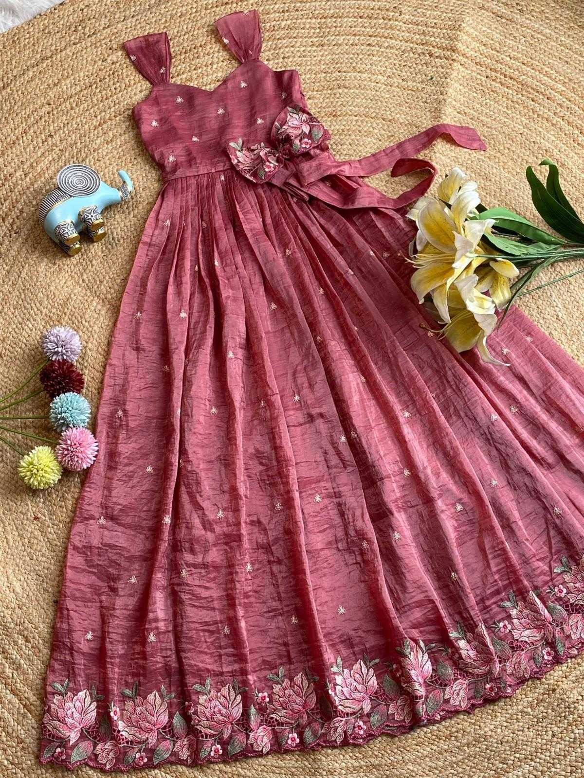 YNF Wholesale Organza Kids Gown  | Surat Manufacturer