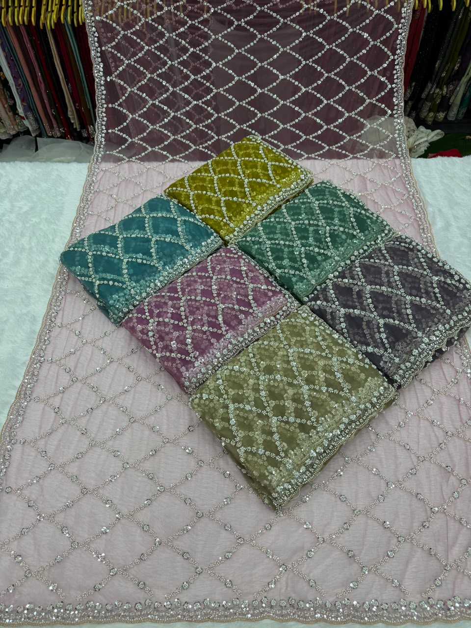 YNF Wholesale Net Sequence Sarees  | Surat Manufacturer