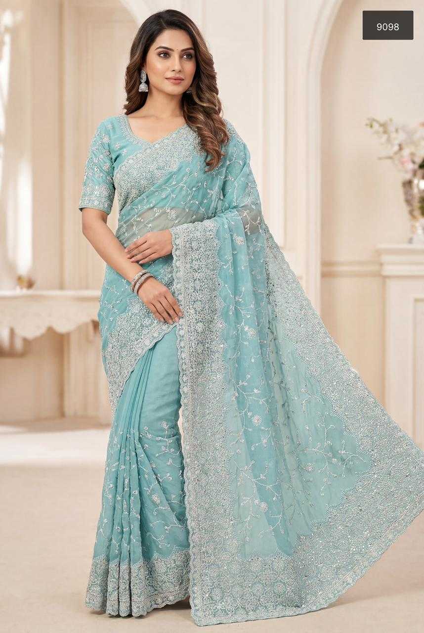 YNF Wholesale Satin Stone Work Saree  | Surat Manufacturer
