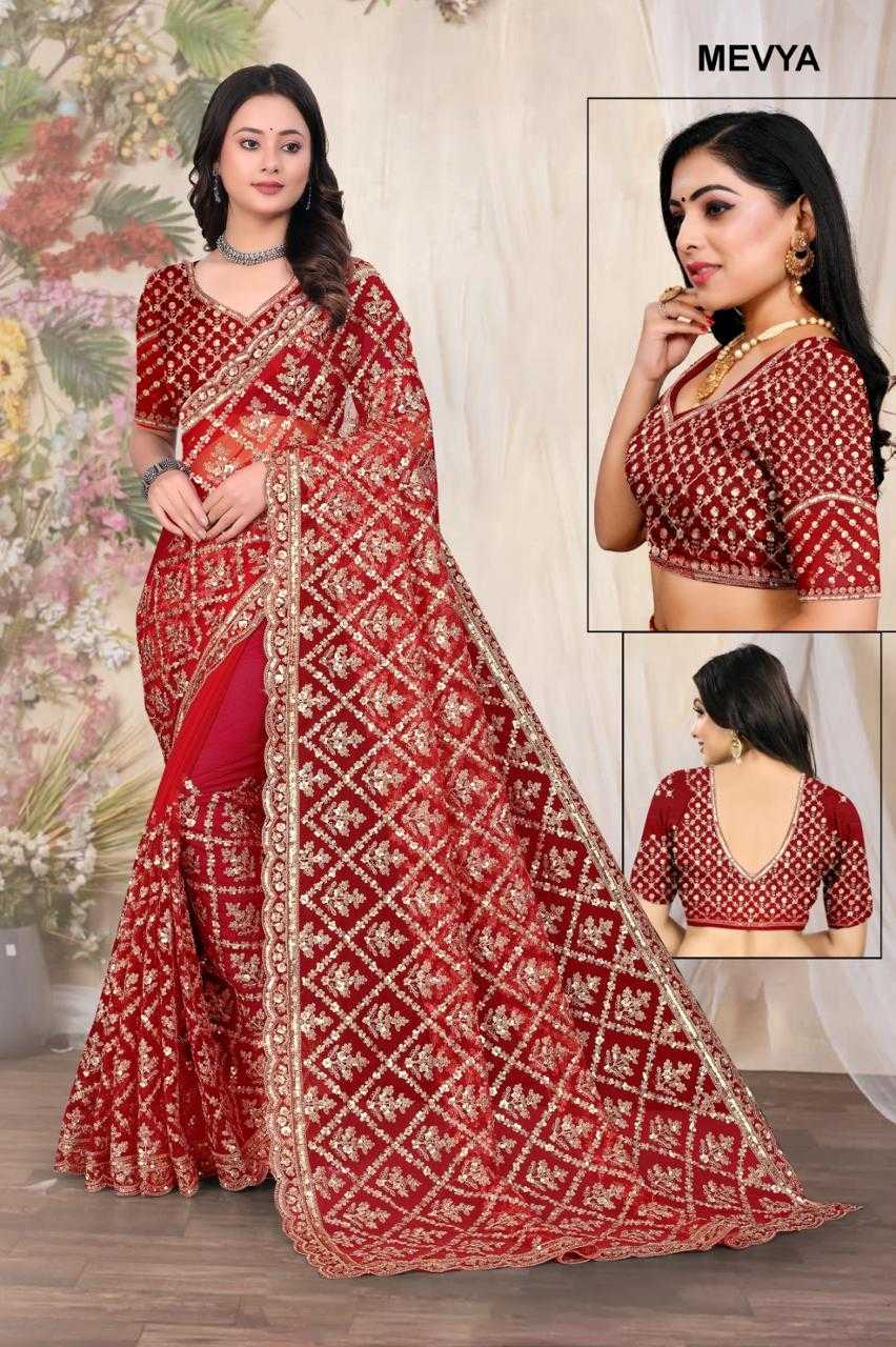 YNF Wholesale Butterfly Net Designer Sarees KESH114 MEVYA | Surat Manufacturer