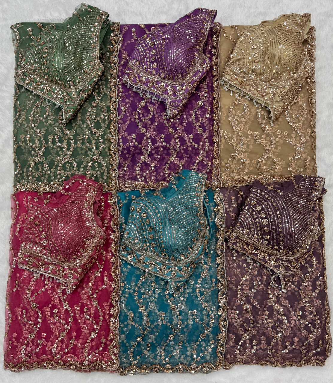YNF Wholesale Soft Net Sequence Sarees  | Surat Manufacturer