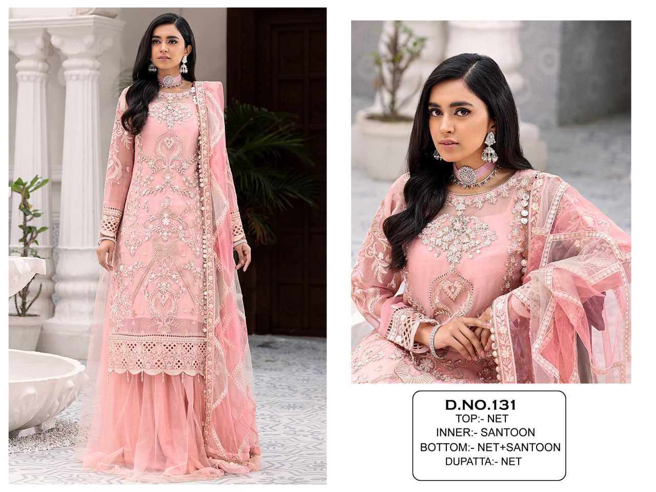 YNF Wholesale Net Embroidery Suits  | Surat Manufacturer