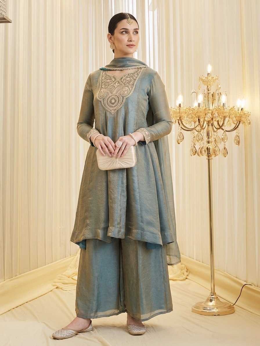 YNF Wholesale Heavy Silk Palazzo Suit  | Surat Manufacturer