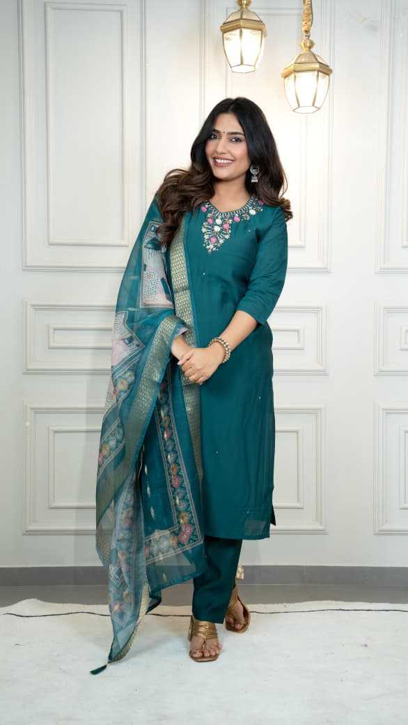 YNF Wholesale Heavy Roman Silk Ladies Silk Suit  | Surat Manufacturer