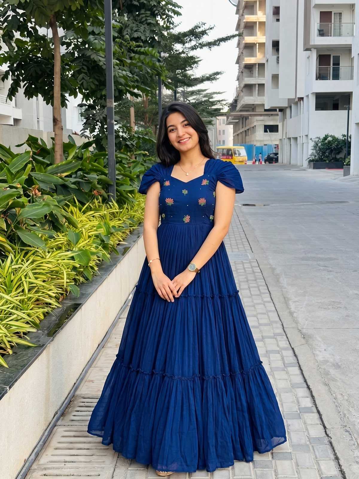 YNF Wholesale Cotton Fancy Gowns  | Surat Manufacturer