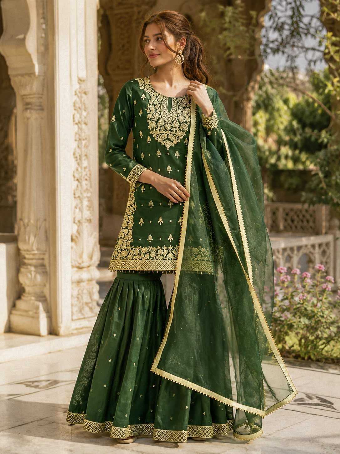 YNF Wholesale Pure Silk Sharara Salwar Suits  | Surat Manufacturer