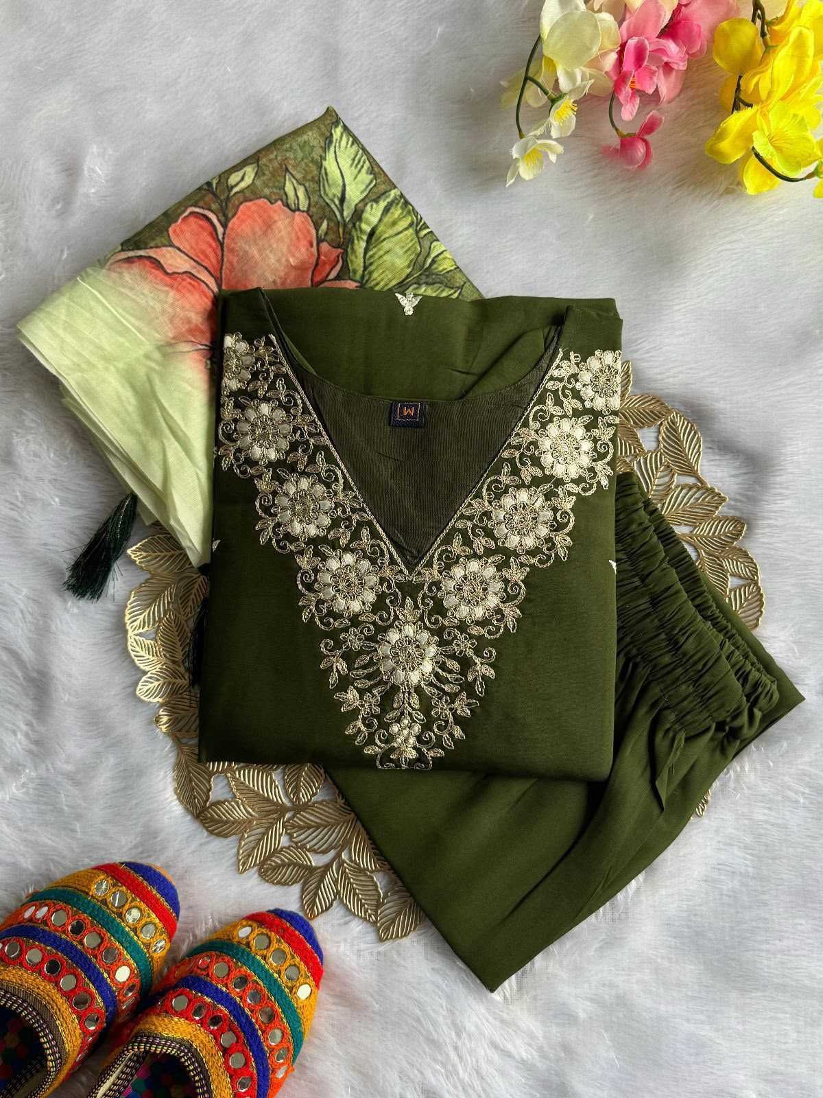 YNF Wholesale Heavy Roman Silk Embroidered Kurtis  | Surat Manufacturer