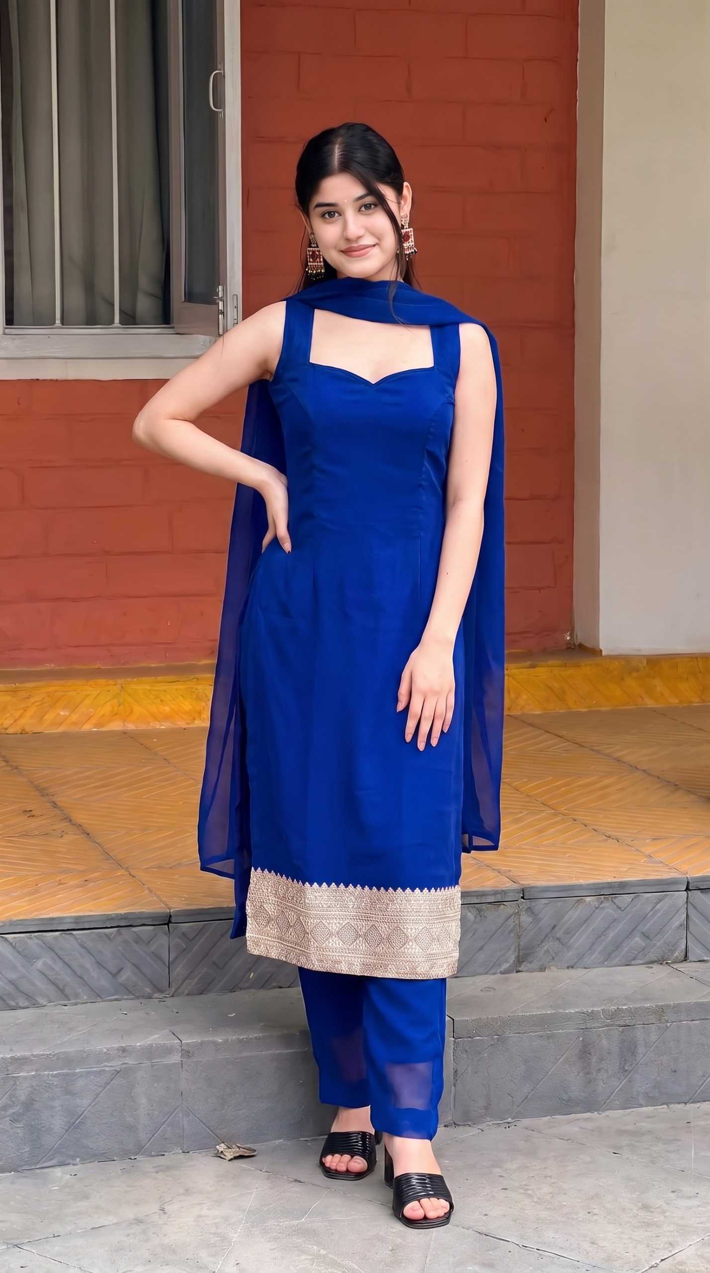 YNF Wholesale Faux Georgette Georgette Kurti  | Surat Manufacturer