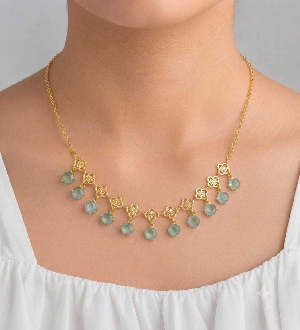YNF Wholesale AD Diamond AD Diamond Necklace  | Surat Manufacturer