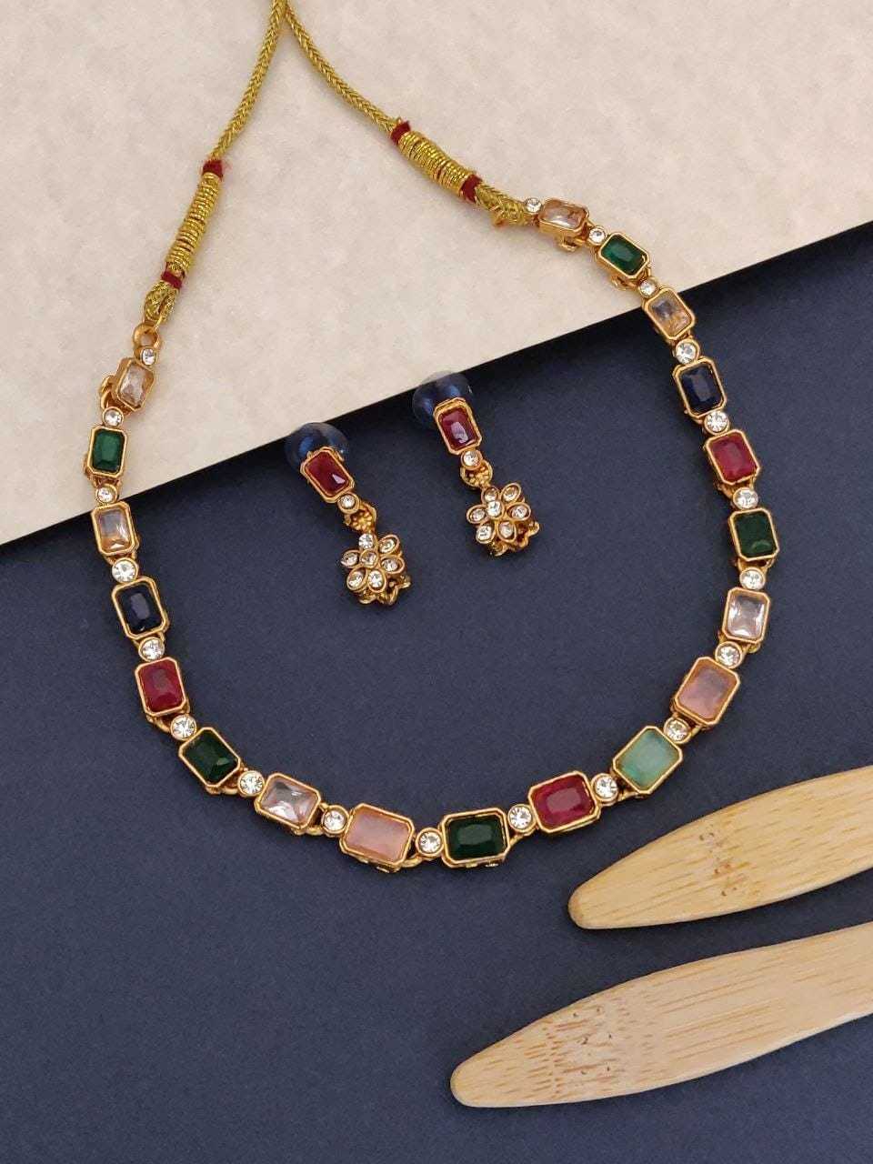 YNF Wholesale Brass AD Diamond Necklace  | Surat Manufacturer