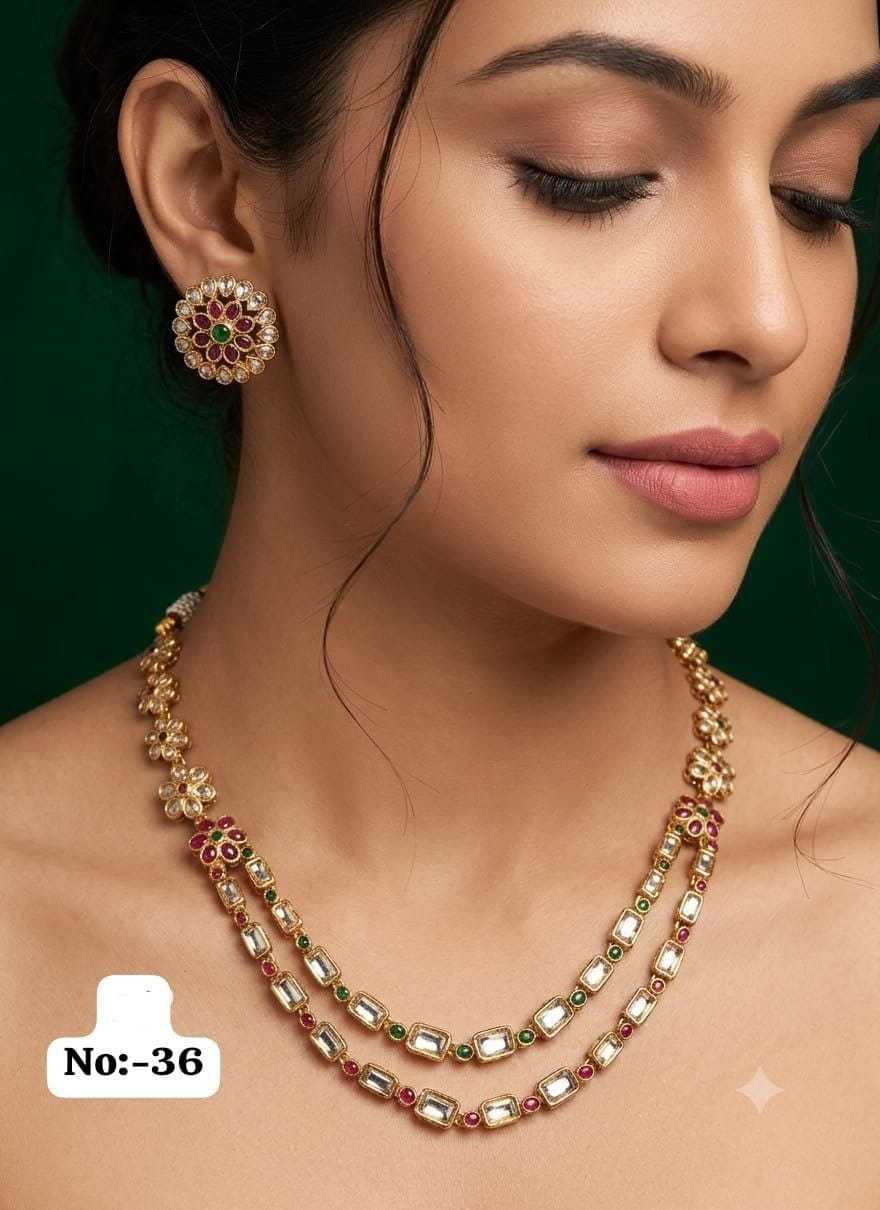 YNF Wholesale Brass AD Diamond Necklace  | Surat Manufacturer