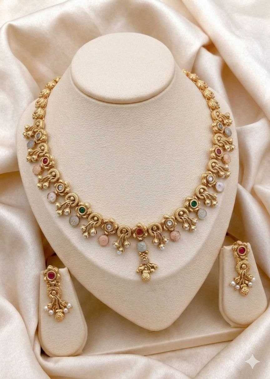 YNF Wholesale Brass Necklaces Set  | Surat Manufacturer