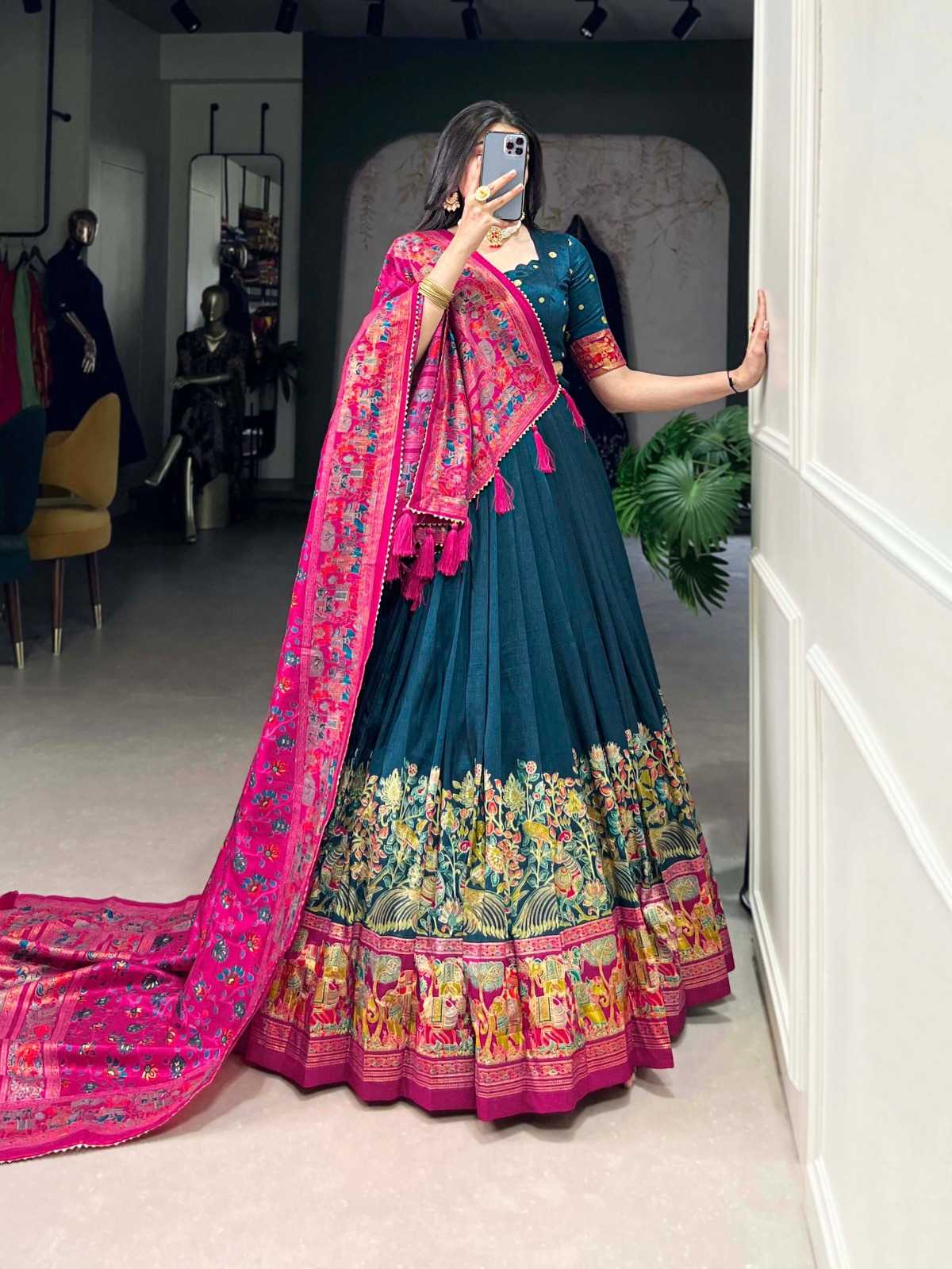 YNF Wholesale Tussar Silk Designer Lehenga  | Surat Manufacturer