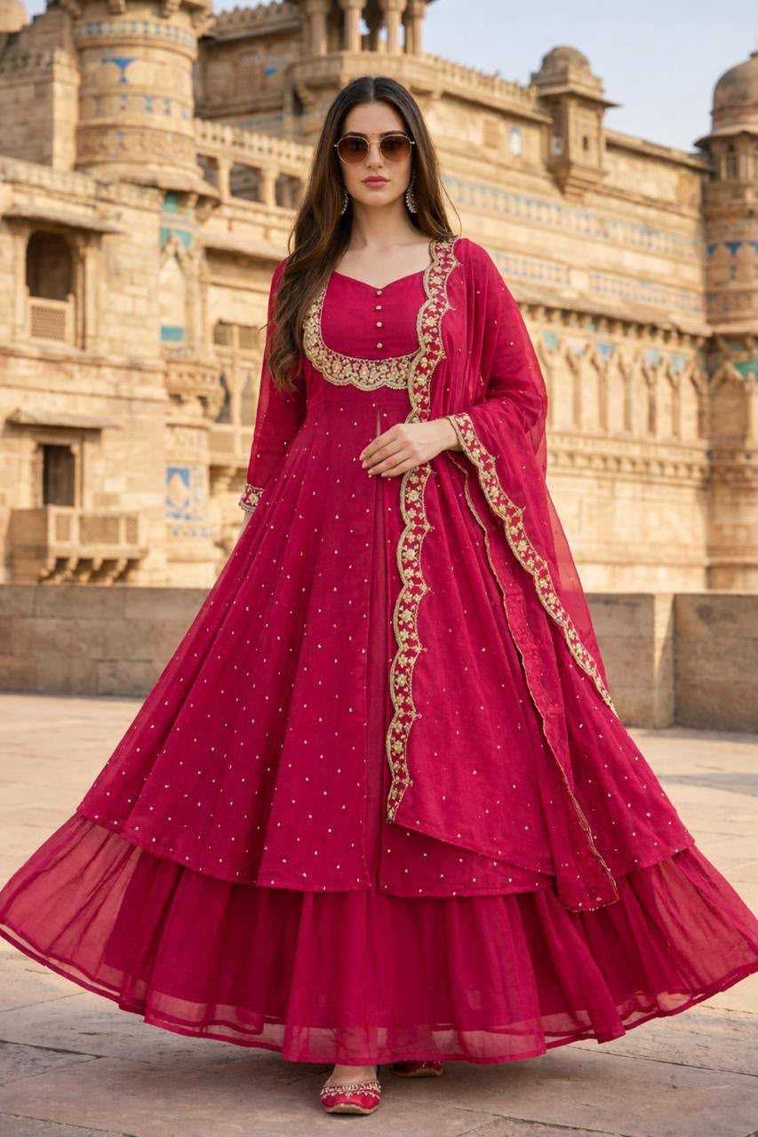 YNF Wholesale Soft Vichitra Anarkali Kurtis  | Surat Manufacturer