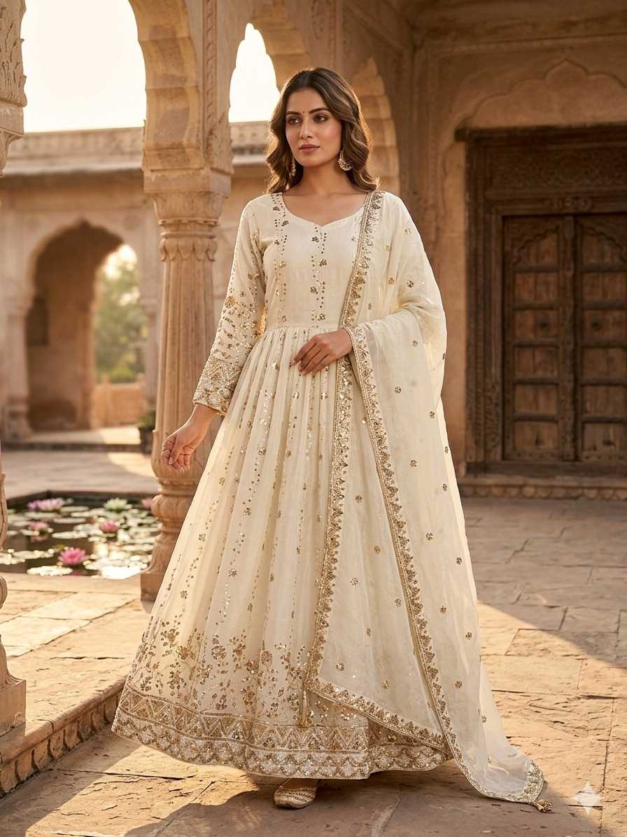 YNF Wholesale Fancy Embroidery Gowns  | Surat Manufacturer