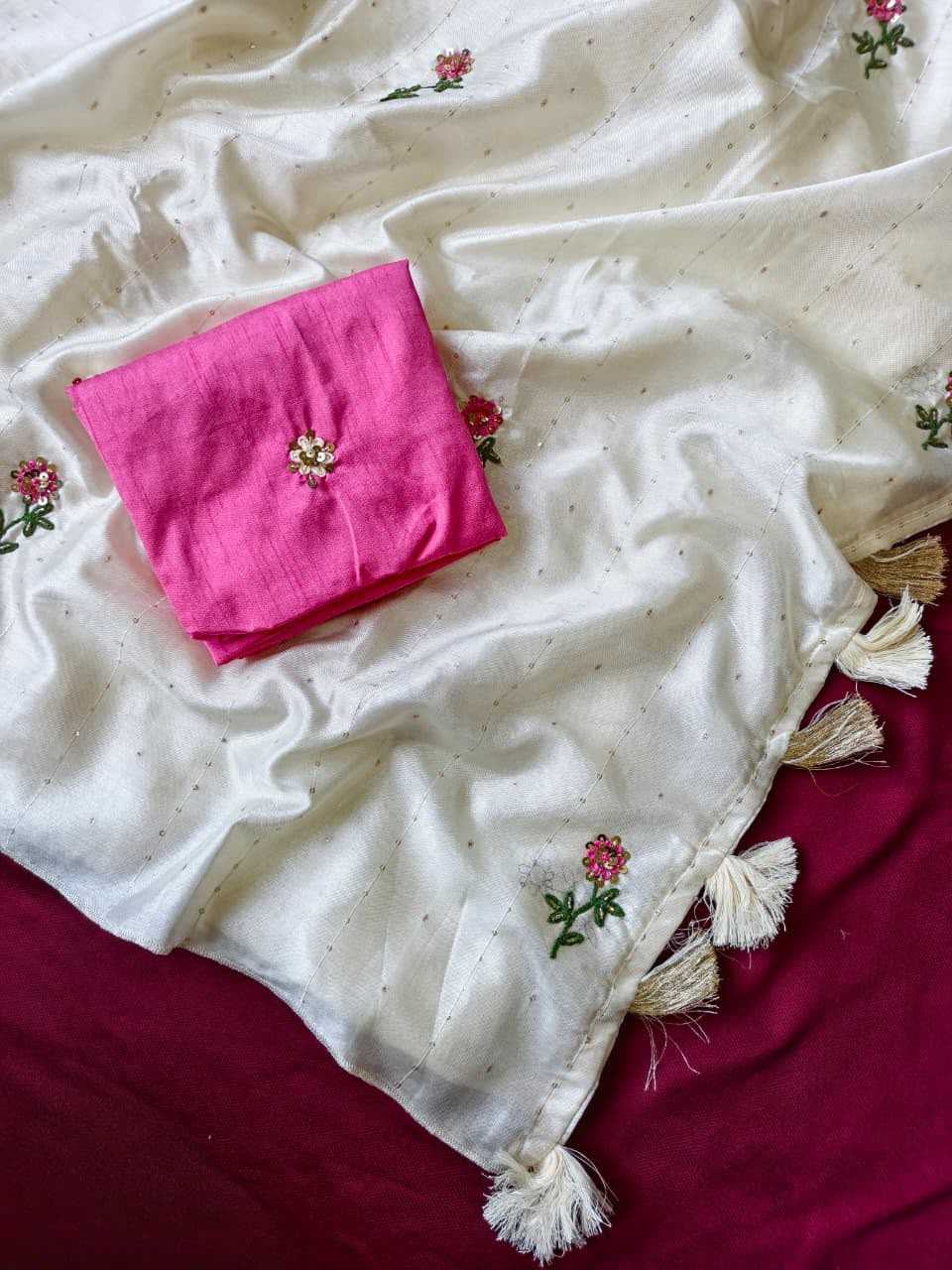 YNF Wholesale Pure Viscos Embroidered Sarees  | Surat Manufacturer