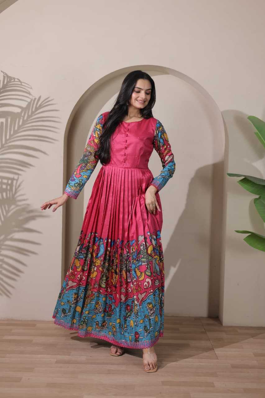 YNF Wholesale Tussar Silk Party Gowns  | Surat Manufacturer