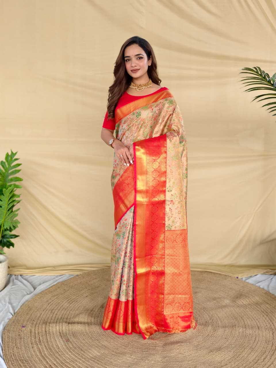 YNF Wholesale Kanjivaram Silk Zari Border Silk Sarees  | Surat Manufacturer