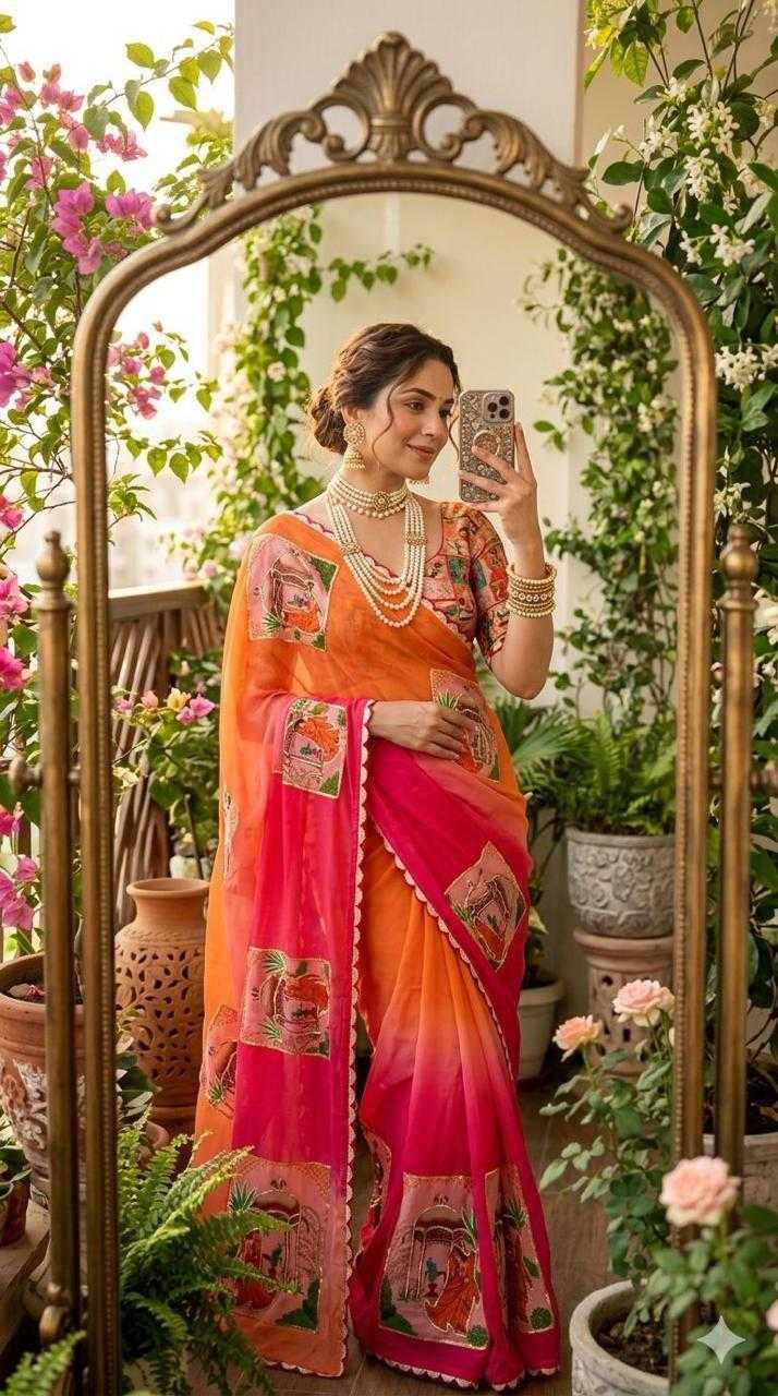 YNF Wholesale Chinon Fancy Sarees  | Surat Manufacturer