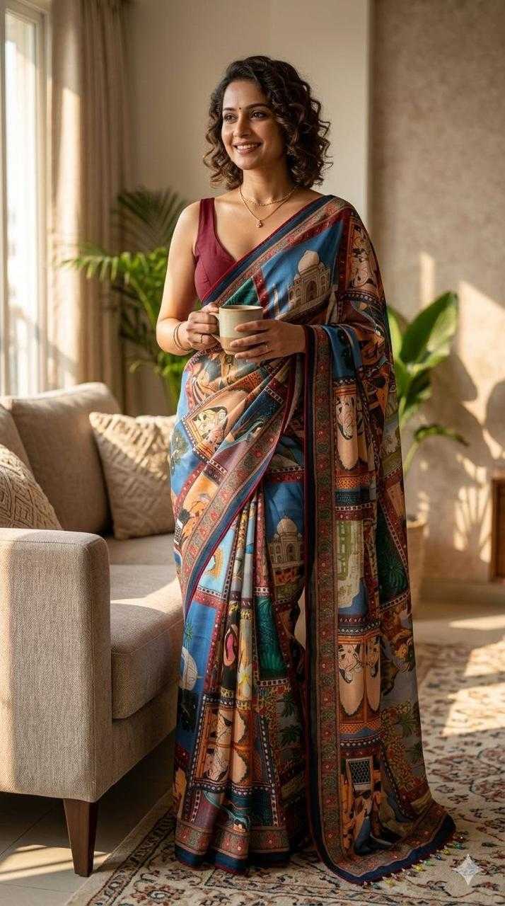 YNF Wholesale Heavy Roman Silk Printed Silk Saree  | Surat Manufacturer