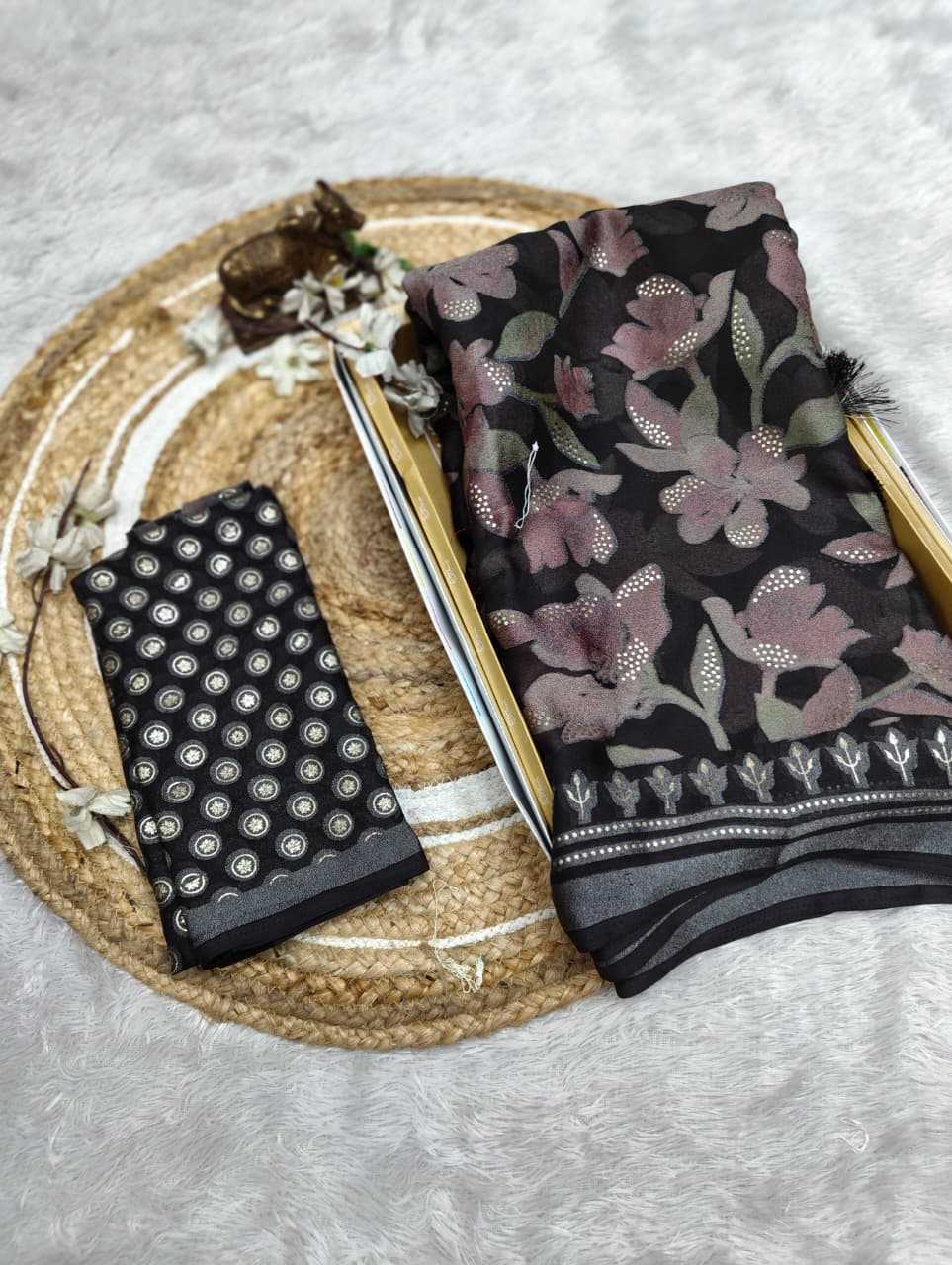YNF Wholesale Dull Moss Designer Sarees  | Surat Manufacturer