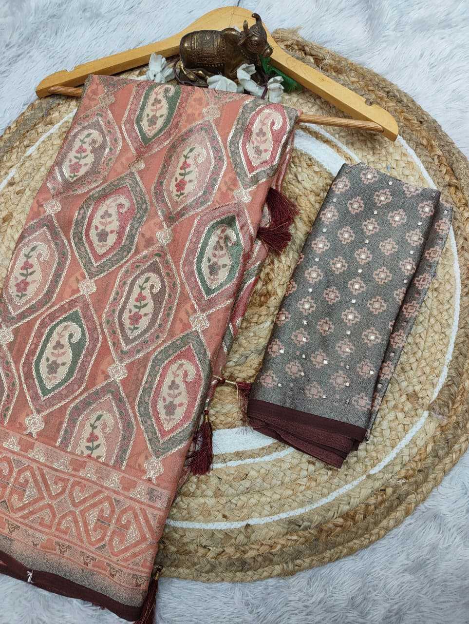 YNF Wholesale Dull Moss Designer Sarees  | Surat Manufacturer