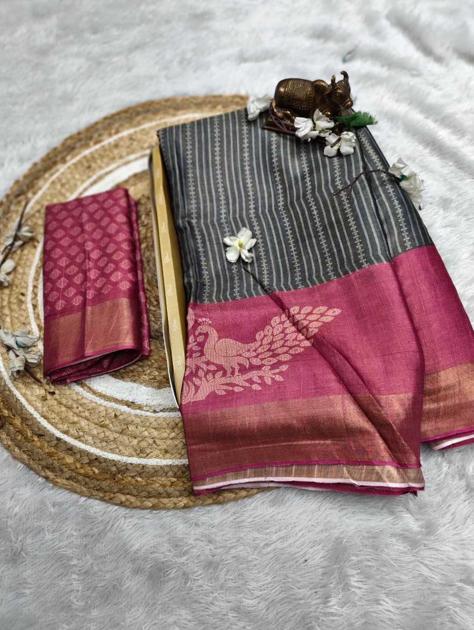 YNF Wholesale Handloom Silk Printed Silk Saree  | Surat Manufacturer
