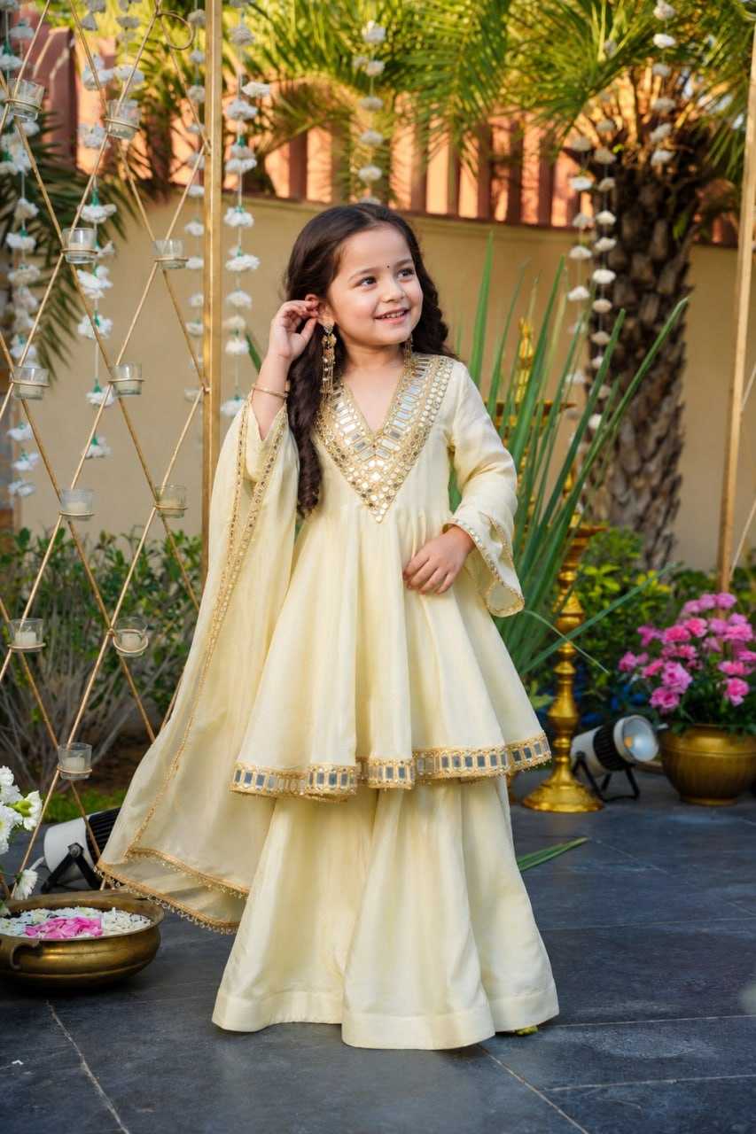 YNF Wholesale Chinon Silk Kids Suit  | Surat Manufacturer