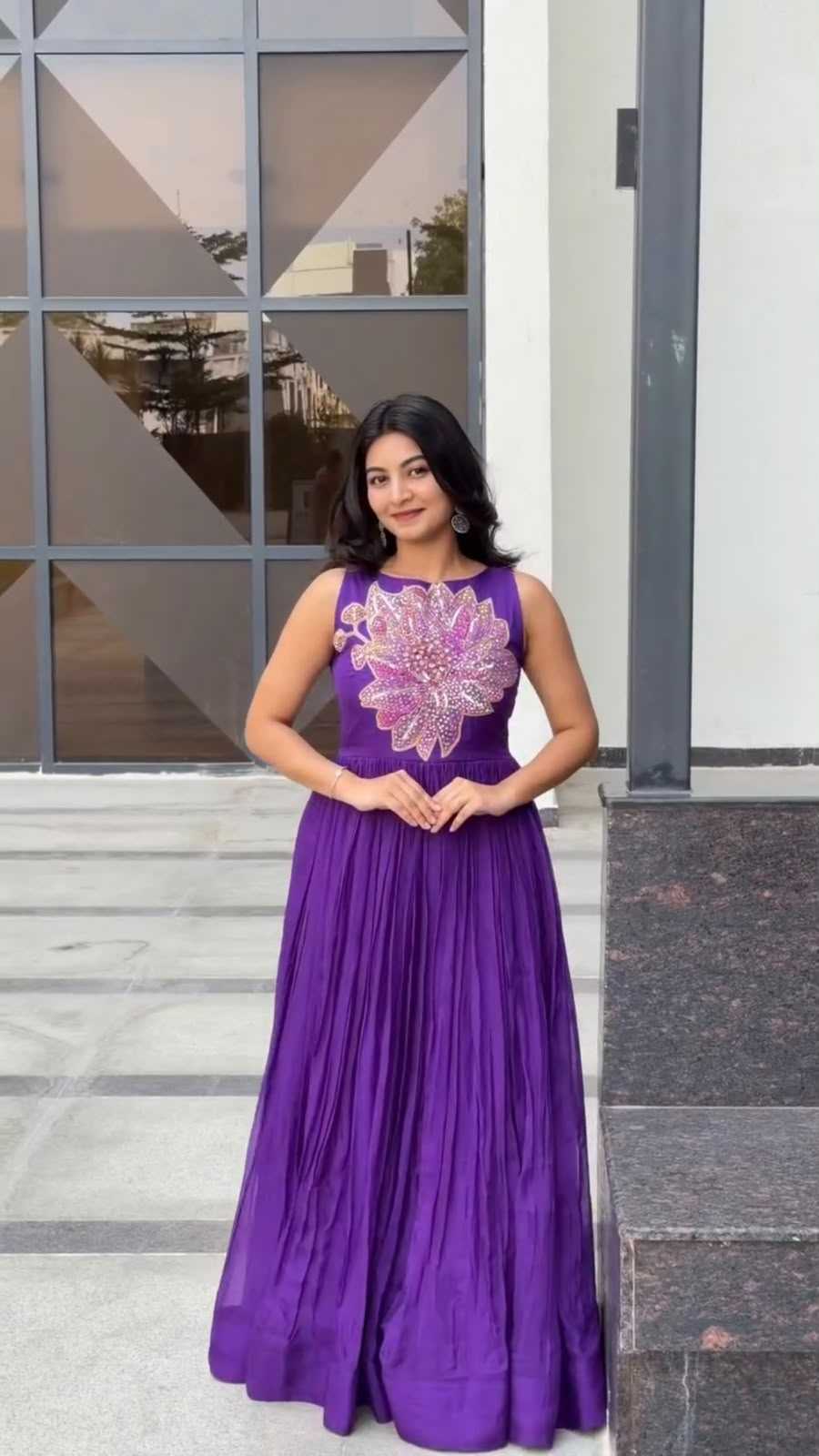 YNF Wholesale Muslin Printed Gowns  | Surat Manufacturer