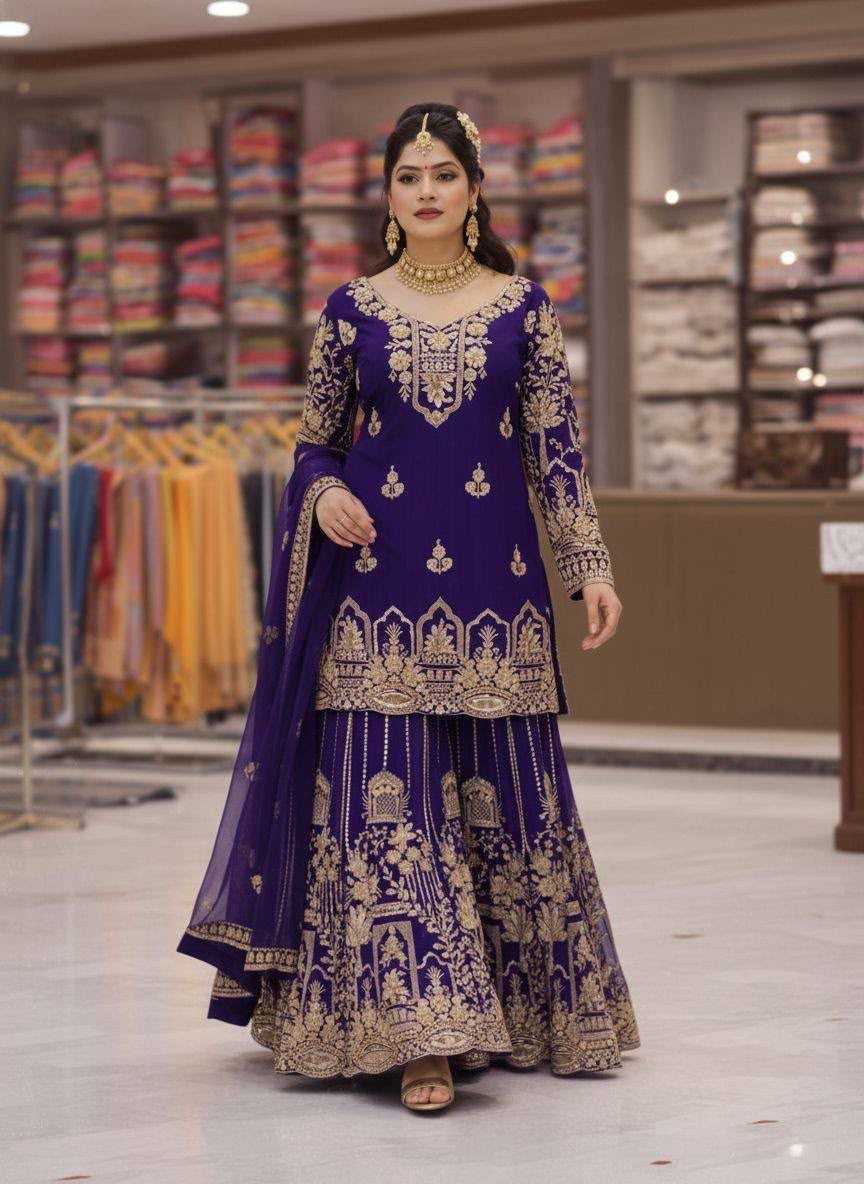 YNF Wholesale Faux Georgette Party Wear Kurtis  | Surat Manufacturer