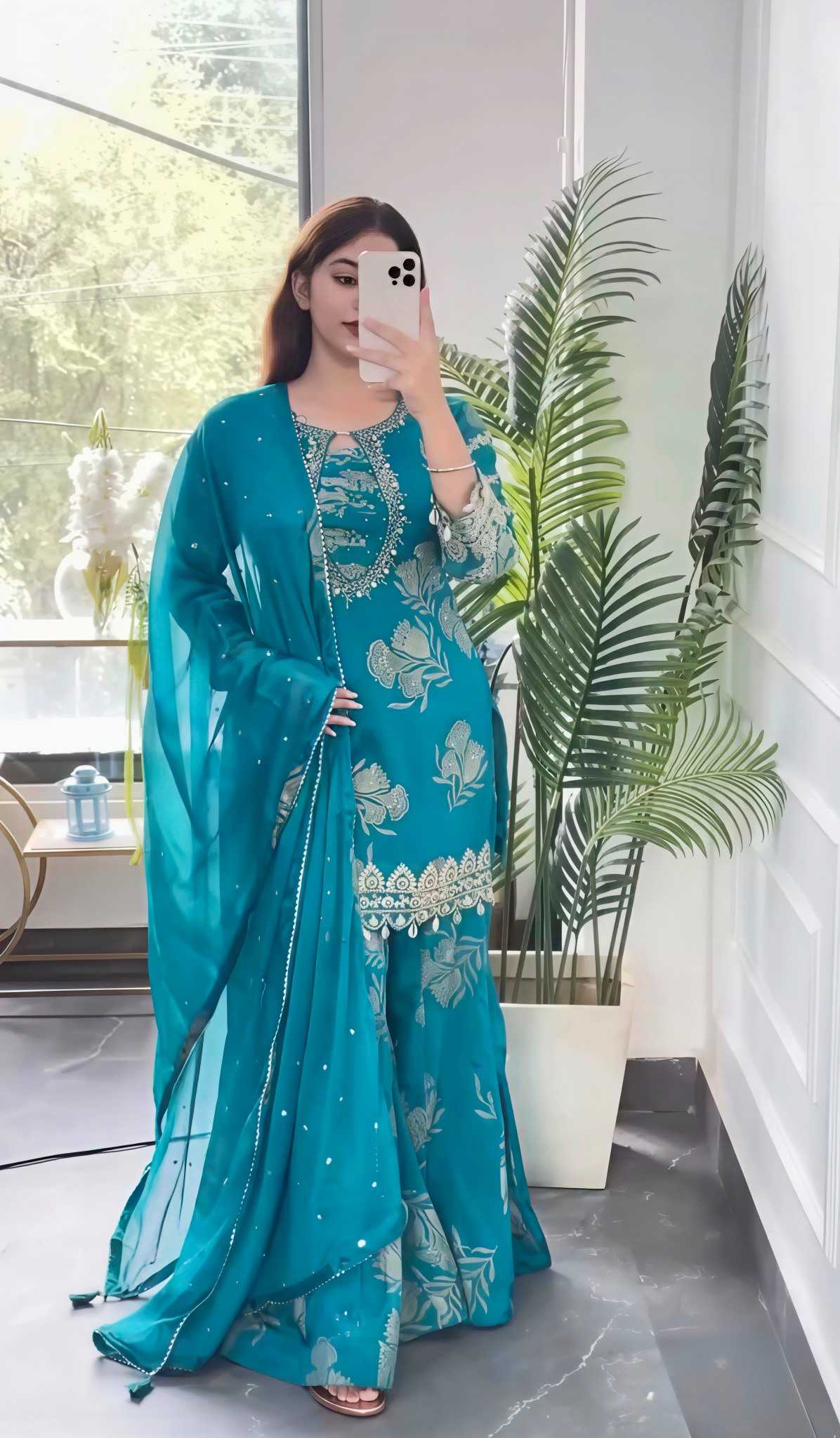YNF Wholesale Faux Georgette Embroidery Suits  | Surat Manufacturer