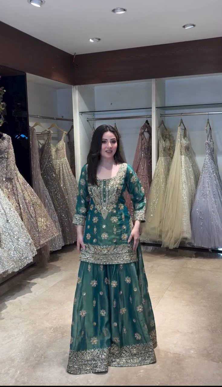 YNF Wholesale Pure Silk Sharara Salwar Suits  | Surat Manufacturer