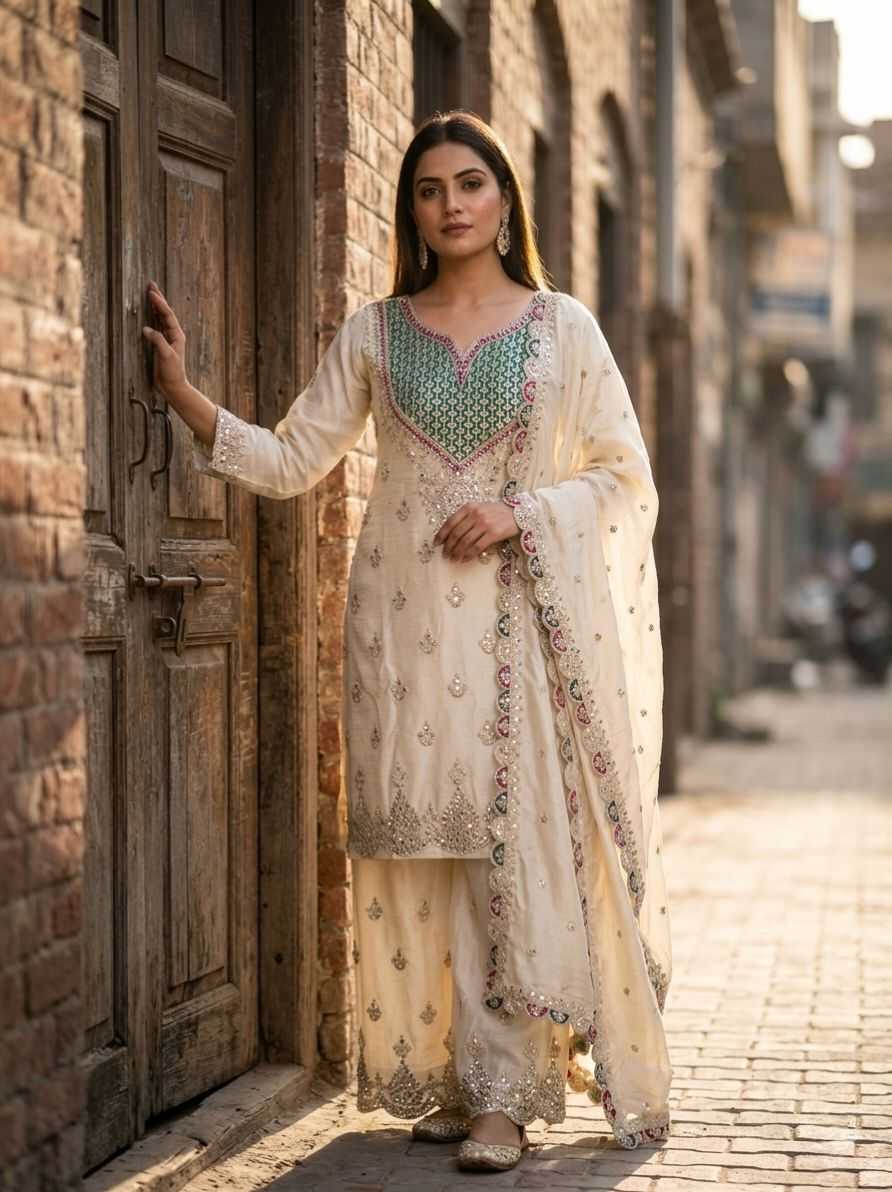 Keevaa Exporter  Chinon Silk Embroidery Suits - YNF Online